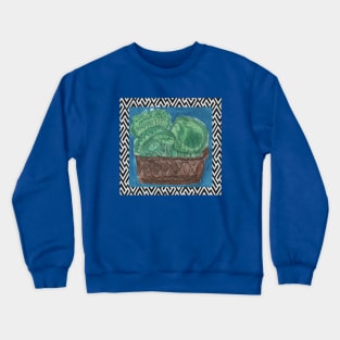 Busket with Broccoli Crewneck Sweatshirt